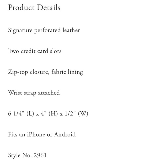 NEW! COACH Leather Perforated Signature Wristlet, Color: Chalk, NWT, GORGEOUS!! - Picture 5 of 8